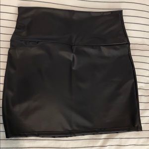 Black pleather skirt